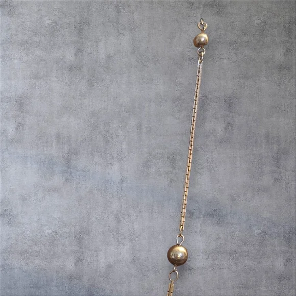 Vintage Avon Gold Tone Graduated Ball Beads Chain Necklace Signed - Picture 3 of 6